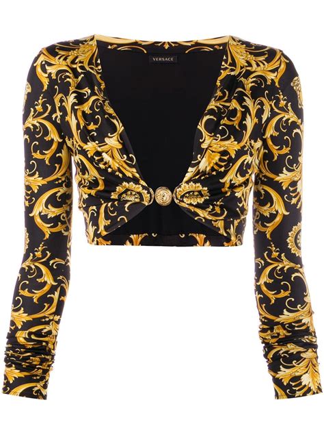 versace crop top sweater